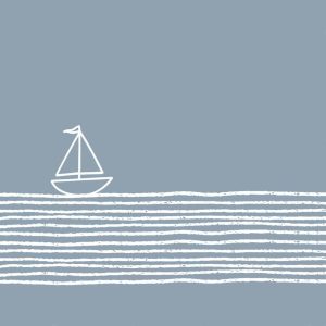 PPD Servietten blau Segelboot