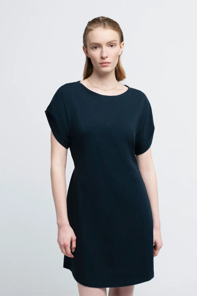 KIMONO DRESS | cotton navy – Bild 3