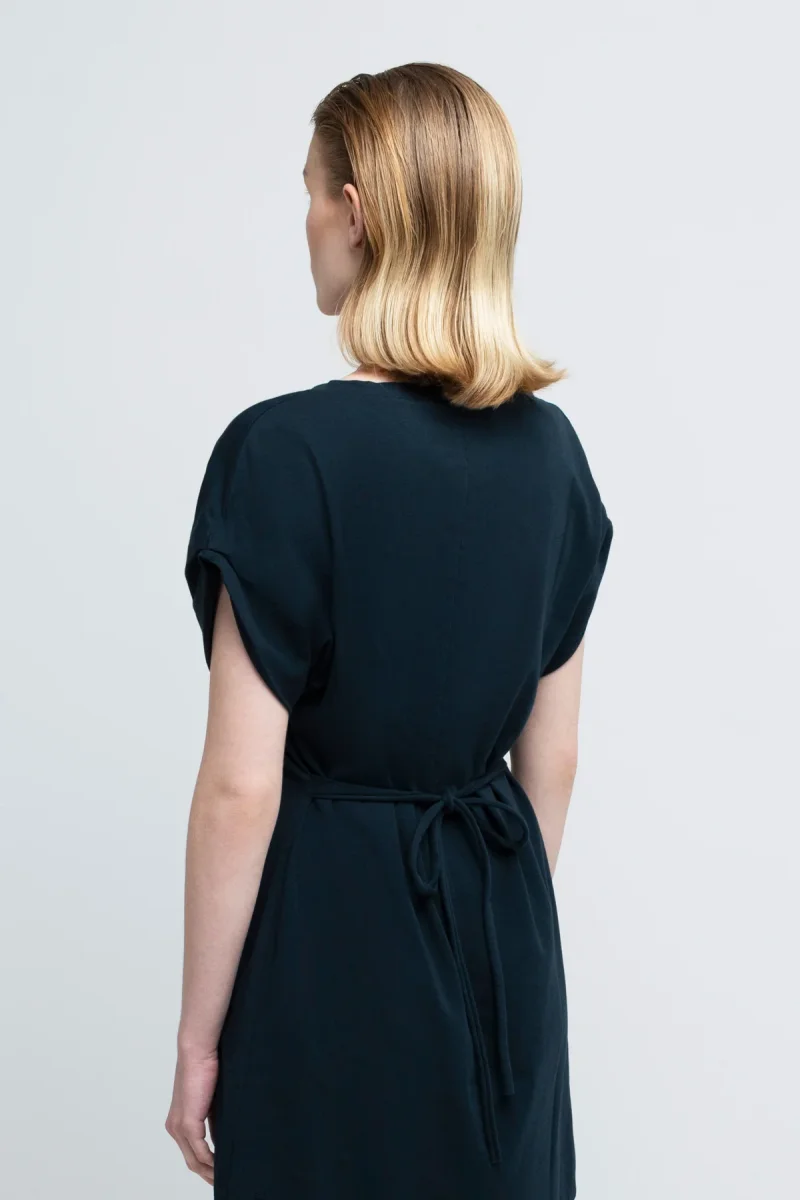 KIMONO DRESS | cotton navy – Bild 4