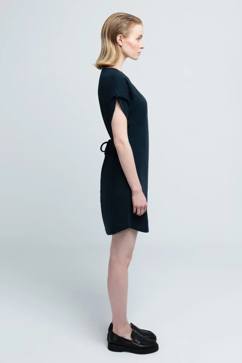 KIMONO DRESS | cotton navy – Bild 5