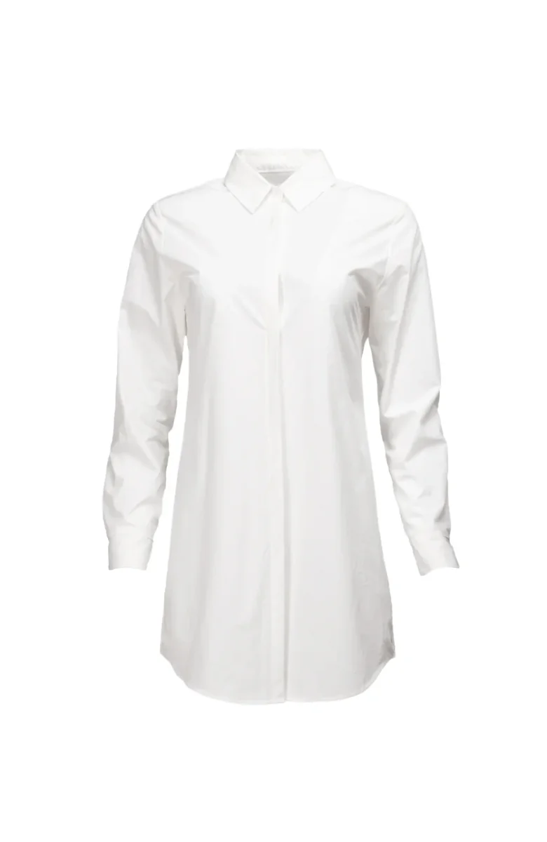 LONG BLOUSE | organic cotton white – Bild 6