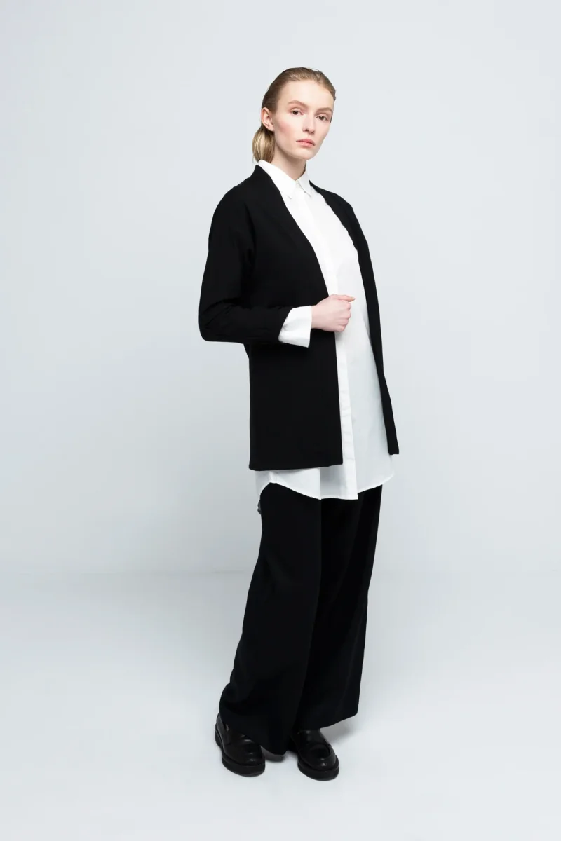 LONG BLOUSE | organic cotton white – Bild 3