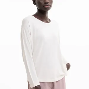 PREMIUM LONGSLEEVE LOOSE FIT |  Tencel™ (Lyocell) cream & midnight blue