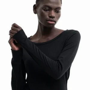PREMIUM LONGSLEEVE FITTED |  Tencel™ wool mix black