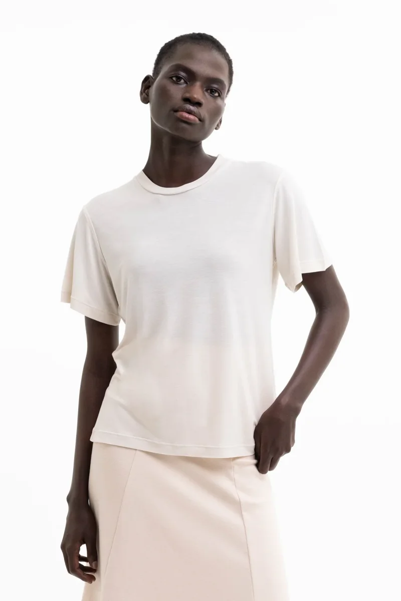 PREMIUM CREW NECK T-SHIRT | Tencel™ (Lyocell) cream, black or white