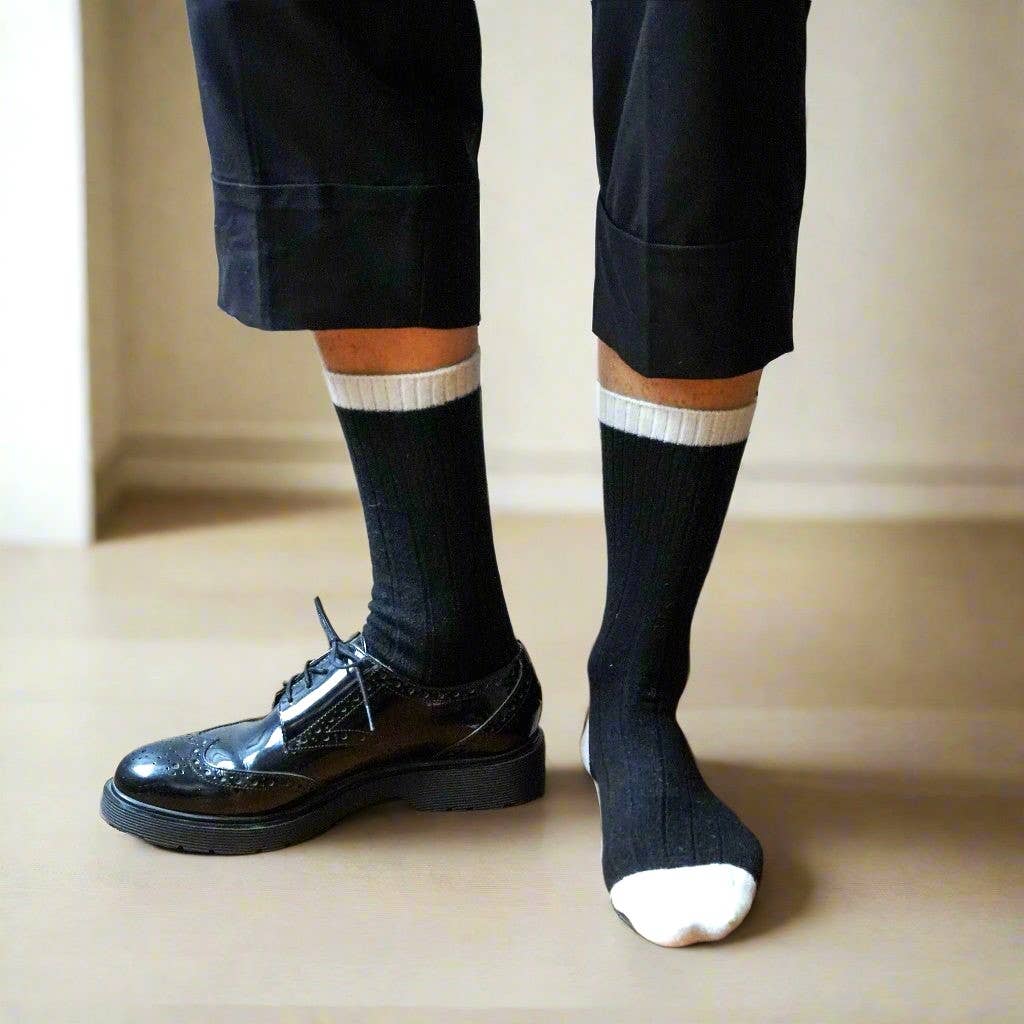 PREMIUM SOCKS | Merino wool black & white 36-40 – Bild 3