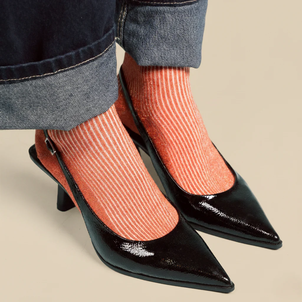 SPARKLING SOCKS | bamboo lyocell brick red – Bild 5
