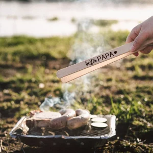 Grillzange aus Holz - bester Papa