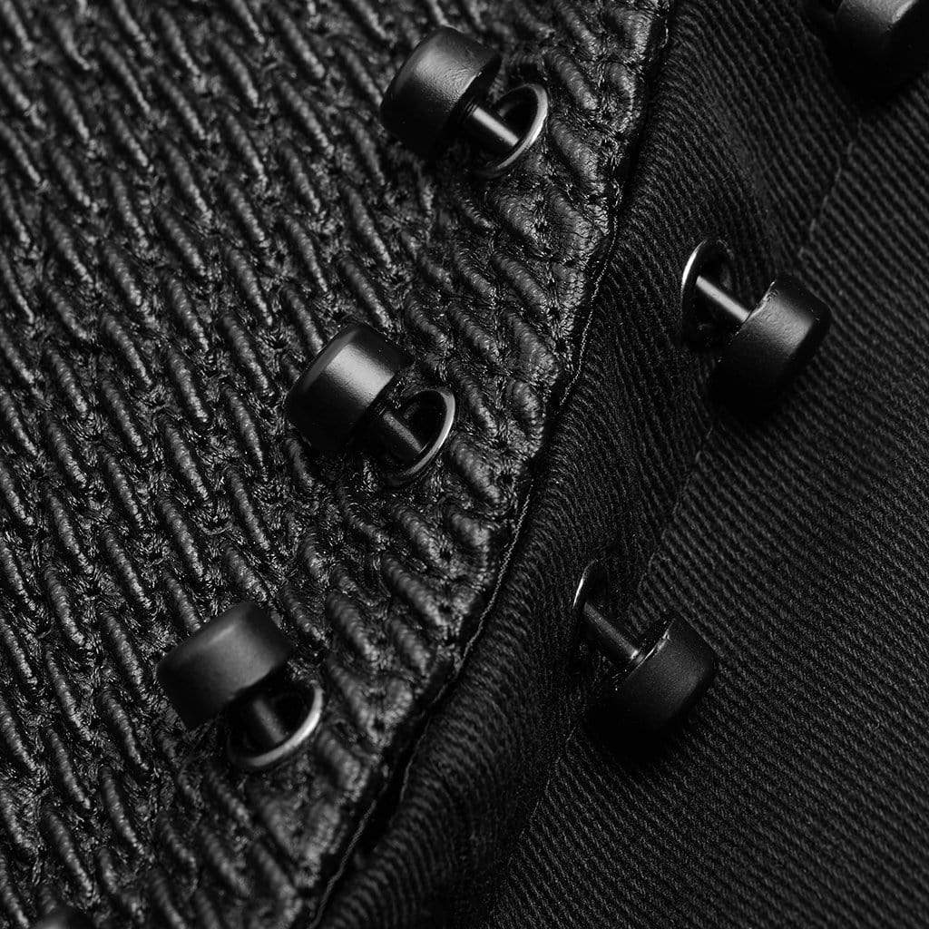 Lange Punkjacke mit Nieten im Militärstil für Herren – Bild 8